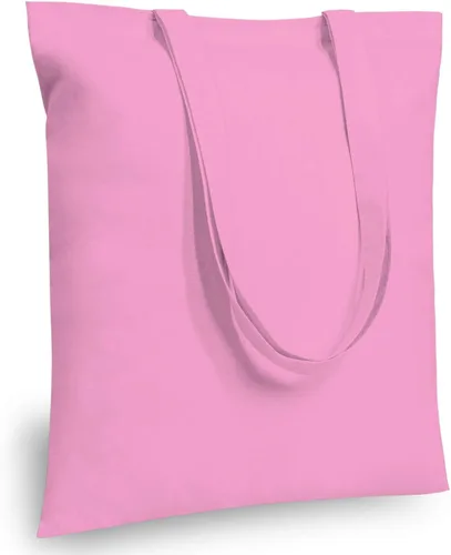 Vista 29 de TOPDesign Paquete de 10 bolsas de mano económicas de algodón de 11.8"x13", bolsas de tela ligeras y pequeñas reutilizables para compras de Beige