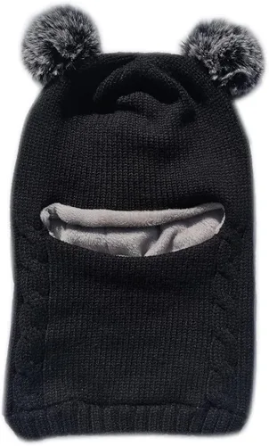 Vista 5 de Conjunto de gorro con bufanda invernales para bebés y niños, unisex