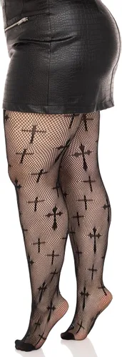 Vista 5 de Leg Avenue womens Dark Alternative Fishnet Tights