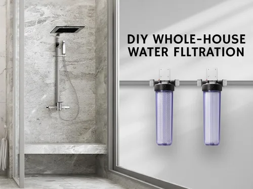 Vista 6 de AIRTHEREAL Carcasa de filtro de agua para toda la casa, filtros de sedimentos para agua de pozo y de ciudad, cartuchos de filtro de sedimentos