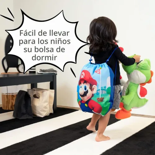 Vista 6 de Franco Slumber-Bags - Juego de 2 bolsas para dormir y bolsa de dormir para niños Super Mario