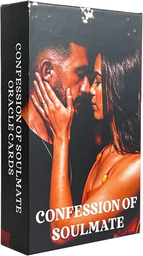 Vista 2 de GZXINKE Confesión de cartas Oracle de alma gemela, Baraja de oráculo de amor negro afroamericano, Situación kármica del alma gemela de la llama