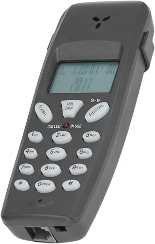 Vista 7 de Teléfono con cable, FSK DTMF de 16 bits con pantalla LCD con cable con función de pausa de redireccionamiento, botón grande, identificación