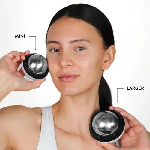 Vista 11 de Nurse Jamie Super-Cryo Massaging Orb – Stainless Steel Roller for Face & Body – Long-Lasting Cooling & Warming Therapy for Circulation, Recovery &
