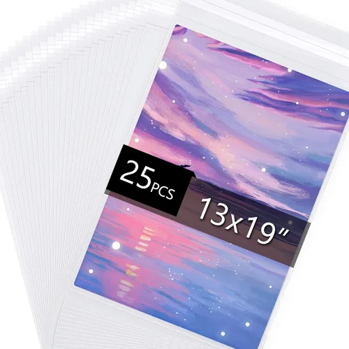 Vista 11 de Falling in Art Bolsas de plástico transparentes con sello de cristal sin ácido de 1.496 mil (un solo lado) para impresiones de arte de 5x7, fotos, 5
