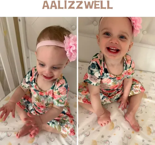 Vista 2 de Aalizzwell Vestido tipo body para bebé recién nacido