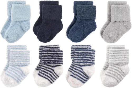 Vista 9 de Hudson Baby - Calcetines de algodón para bebés recién nacidos y Terry para niñas bebés