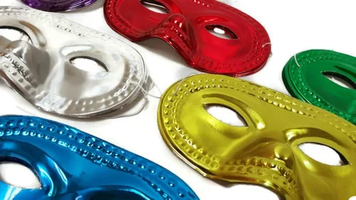 Vista 2 de Máscaras de vestuario, máscaras metálicas, máscaras de plumas