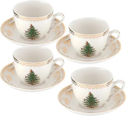 Vista 9 de Soporte para pastel dorado para árbol de Navidad