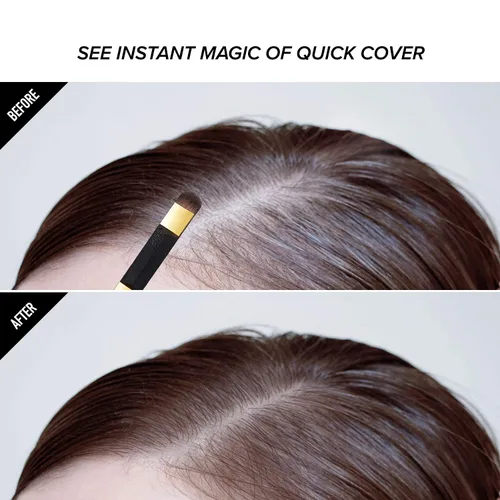 Vista 4 de KISS Cubierta rápida para retoque de raíces, sombra de cabello, marrón oscuro QCS02