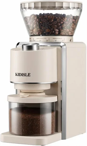 Vista 9 de KIDISLE Conical Burr Coffee Bean Grinder, 35 Settings, Anti-Static, Black
