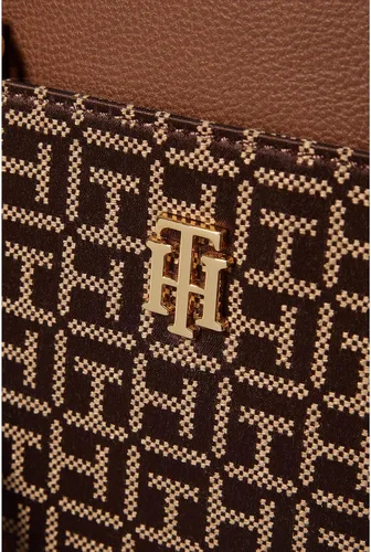 Vista 4 de Tommy Hilfiger Antonella II Convertible Satchel Square Monogram Jacquard
