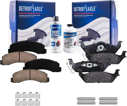 Vista 21 de Detroit Axle - Pinza de disco del lado del acompañante + pastillas de freno de cerámica de repuesto para Lexus HS250H Toyota RAV4 Prius V Scion xB