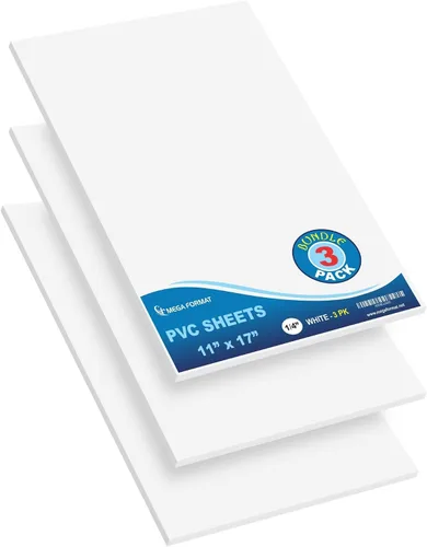 Vista 89 de Mega Format Hojas de plástico de PVC expandido – Hoja negra rígida de 5 x 7 pulgadas para manualidades, señalización y exhibiciones – Sintra Negro