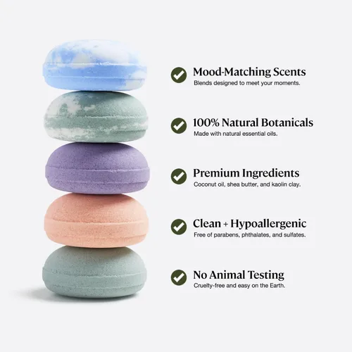 Vista 3 de Sprig by Kohler Bomba de baño de eucalipto + menta, botánicos naturales e ingredientes de primera calidad para el cuidado de la piel