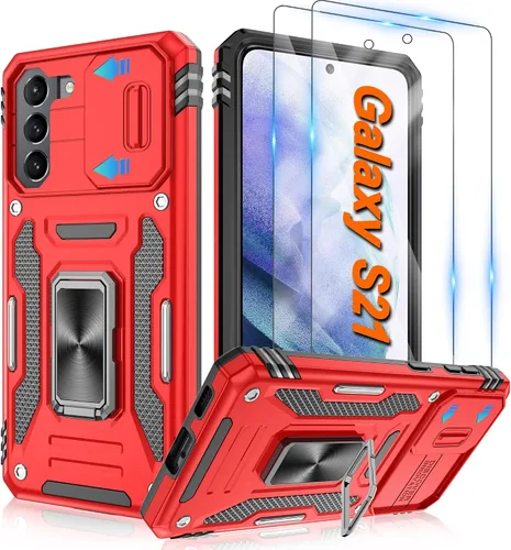 Vista 81 de Atump Funda para Motorola Moto G Play 2024 (4G) con [paquete de 2] protector de pantalla HD y cubierta para cámara deslizante, soporte de anillo