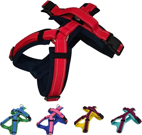 Vista 7 de Hakusan - Tipo de arnés para perro cero, seguro, sin asfixia/difícil de desconectar, gran ajuste, fácil de poner y quitar, ajustable, reflector, XXS