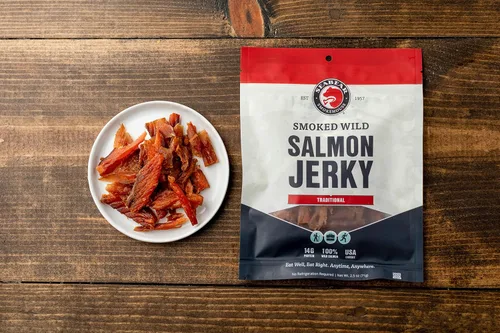 Vista 4 de SeaBear - Cecina de salmón salvaje ahumado - Tradicional - 2.5 oz