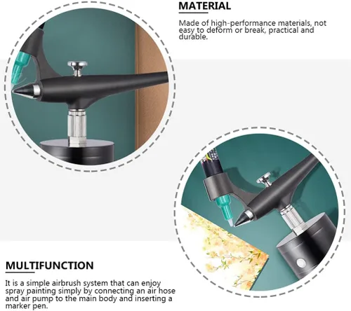 Vista 2 de Wakauto Color Aerógrafo Modelo Pintura Aerógrafo Herramienta de alimentación por gravedad Pulverizador de cepillo de aire Máquina de maquillaje
