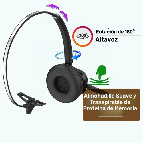 Vista 6 de INNOTALK Auriculares inalámbricos compatibles con Poly Polycom VVX300, VVX310, VVX400, VVX410 y cualquier modelo VVX con paquete de cable