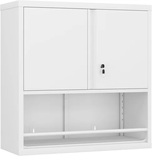 Vista 11 de GREATMEET Gabinete flotante de metal, gabinete de pared de garaje para taller, RV