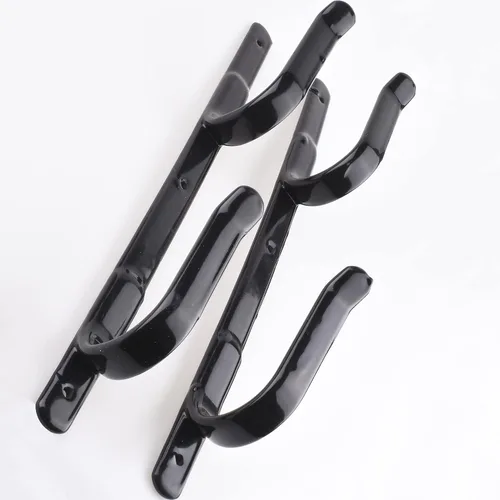 Vista 9 de Soportes para pistola – Soporte de pared para pistola – Ganchos para pistola de caza de rifles – 2 ganchos en J de metal recubierto de PVC