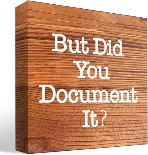 Vista 13 de Letrero de madera con texto en inglés «But Did You Document It» (But Did You Document It), caja de madera para escritorio, divertido letrero