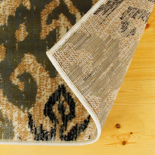 Vista 4 de Superior Altura del pelo de 0.315 in con respaldo de yute, hermoso patrón de damasco Ikat, alfombras tejidas de moda y asequibles, alfombra de 5 x 8