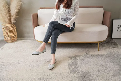 Vista 7 de Zapatos planos para mujer con punta puntiaguda con diamantes de imitación, zapatos de boda cómodos, zapatos planos de trabajo, zapatos de vestir