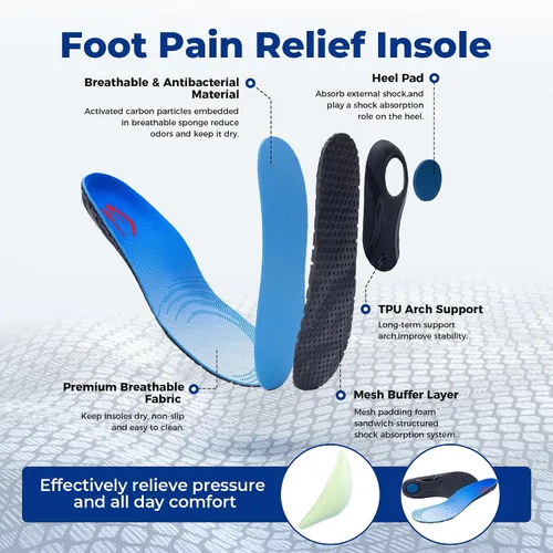 Vista 4 de Zapatos para caminar con puntera ancha para hombre, zapatos ortopédicos para fascitis plantar, alivio del dolor de rodilla y tobillo, comodidad