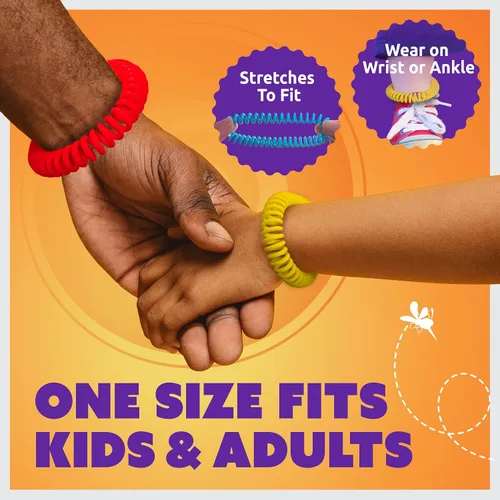 Vista 4 de Superband Pulseras repelentes de mosquitos para adultos y niños – Paquete de 25 – Pulsera repelente de insectos y insectos natural de larga