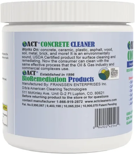 Vista 7 de ACT Limpiador de concreto – Removedor de manchas de aceite en polvo seco ecológico para calzadas, aceras, garajes y uso comercial Aprobado por
