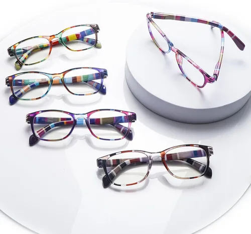 Vista 7 de Lentes de lectura para mujer, estampado de patrón con bloqueo de luz azul, elegantes lentes para lectura de computadora