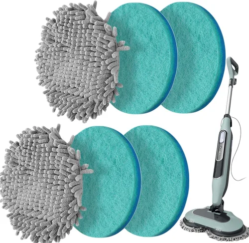 Vista 9 de Frescares Paquete de 6 almohadillas de repuesto para mopa de vapor, almohadillas de poder compatibles con Shark, S8201 S8001 S7001 S7201 S7000AMZ