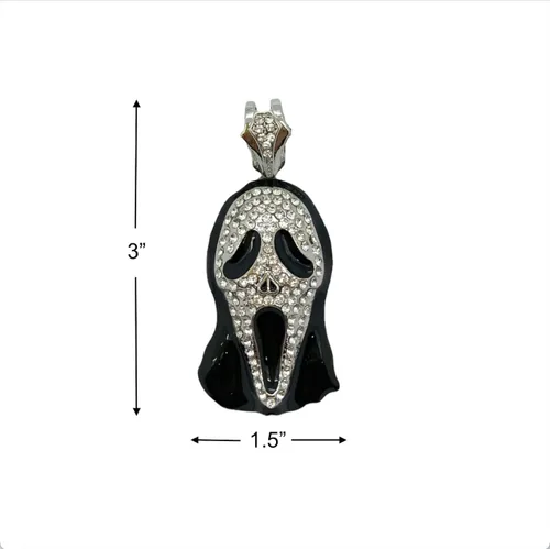 Vista 2 de Shiny Jewelers USA COLGANTE DE CADENA PARA HOMBRE ICED OUT RAPPER MASK HIP HOP CAJA DE 24 pulgadas, CUBANO, COLLAR DE CADENA DE CUERDA, Metal