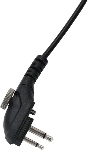 Vista 2 de Auricular con gancho para la oreja con micrófono compatible con Hytera PD550 PD562 TD500 TD562 Radio bidireccional, material PU, negro Auriculares