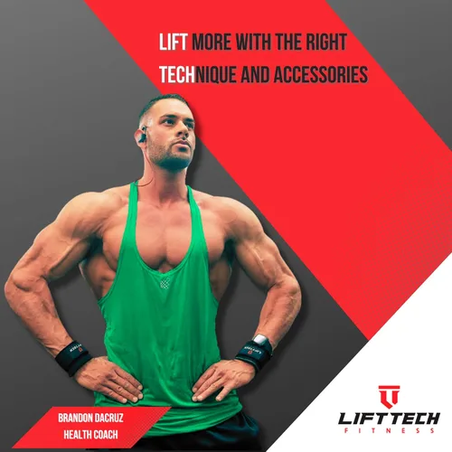 Vista 6 de Lift Tech Fitness Correas de levantamiento de pesas para hombres y mujeres – Correas de gimnasio de algodón para levantamiento de pesas, HIIT