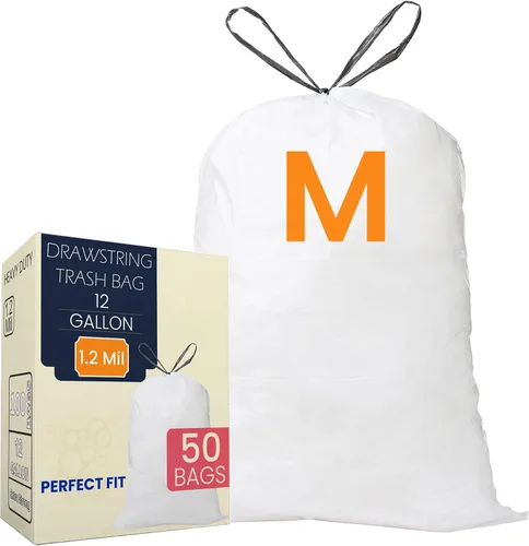 Vista 25 de Code Q - Bolsas de basura resistentes con cordón de 13 a 17 galones, compatibles con Simplehuman Code Q, bolsas de basura de 13-17 galones