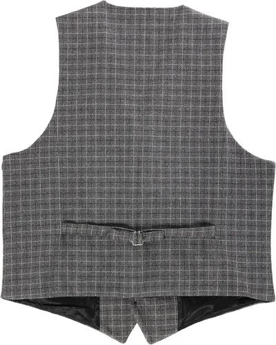 Vista 37 de Gioberti Chaleco de tweed formal de 6 botones para hombres