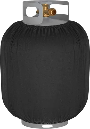 Vista 7 de SIRUITON Cubierta para tanque de propano 20lb, cubierta resistente para exteriores de 600D de tela Oxford impermeable para tanque de gas propano
