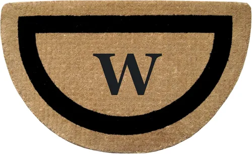 Vista 76 de Tapete de fibra de coco natural, para puerta de entrada, rectangular, resistente, para patio, atrapador de suciedad antideslizante, decoración