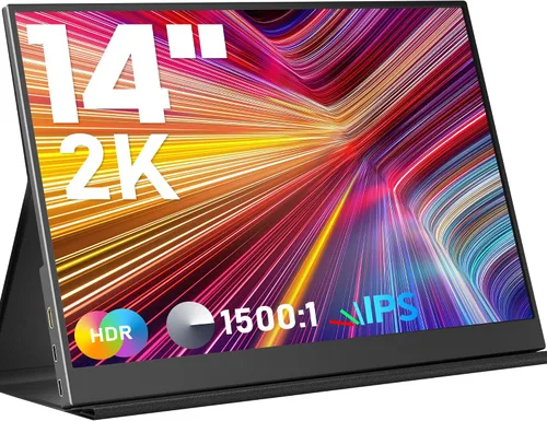 Vista 8 de KEEPTIME Monitor portátil 4K de 13.3 pulgadas 3840 x 2160 UHD USB-C HDMI, monitor para laptop, 100% sRGB IPS pantalla de juegos para computadora HDR