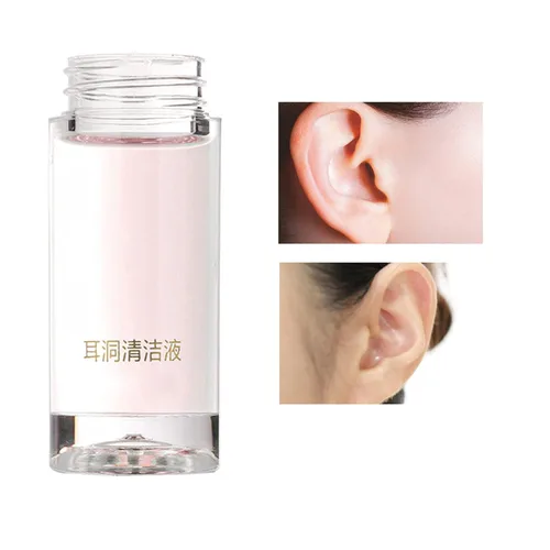 Vista 6 de Solución de limpieza de oídos perforada de 0.3 fl oz, limpiador de oídos, línea de limpieza de agujeros de oído, juego de hilo dental para cuidado