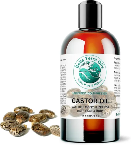Vista 10 de Bella Terra Oils - Aceite de ricino orgánico botella de vidrio de 4 onzas - Sumérgete en la esencia de ricino orgánica pura, alta en ácidos grasos
