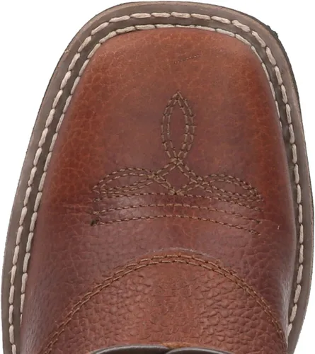 Vista 2 de Smoky Mountain Luke - Botas vaqueras con punta cuadrada para niños, color marrón, 1.5M