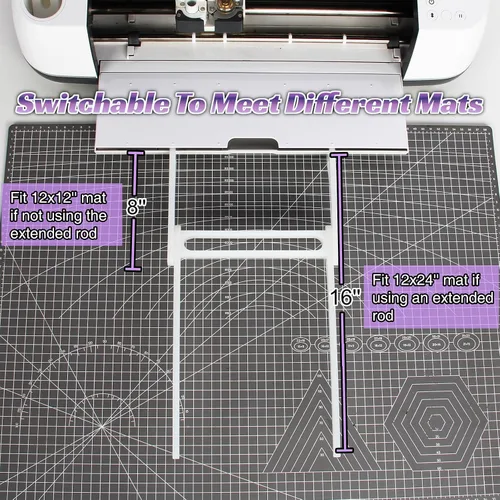 Vista 5 de LOPASA - Bandeja de extensión larga compatible con Cricut Maker 4, 3, Explore 5 Soporte para estera de corte 12x24 Accesorios para máquinas