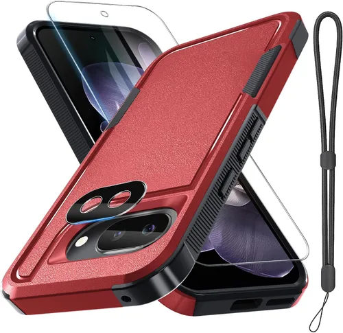 Vista 54 de Funda para Google Pixel 7A, Funda Protectora de Teléfono de Cuerpo Completo Resistente de Trabajo Pesado Robusta a Prueba de Golpes con Correa
