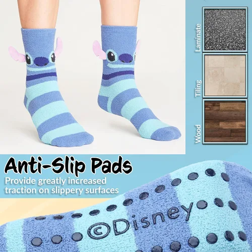 Vista 5 de Disney Calcetines esponjosos para mujer, multipack de calcetines de puntada, regalos de puntada