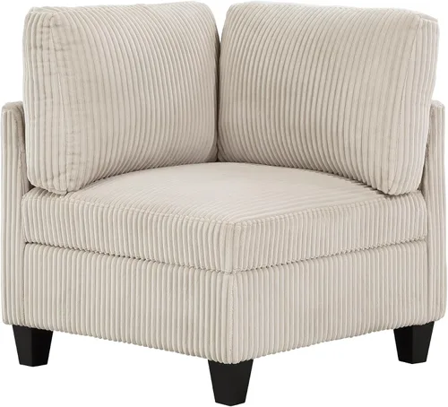Vista 6 de Lexicon Sofá modular modular para sala de estar, asiento de esquina de pana con almacenamiento, unidades de sofá modular seccional, silla tapizada
