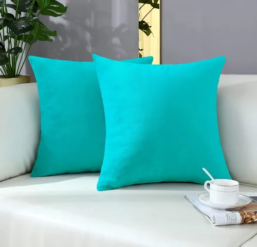 Vista 19 de mixeoo Comfy - Juego de 2 fundas de almohada decorativas de terciopelo grueso sólido y grueso, súper suaves, decoración del hogar para sofá, sala
